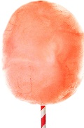 Apfelsine Zuckerwatte Zucker Orange