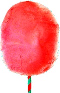 Kirsche Zuckerwatte Zucker Rot