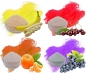 Preview: PROFI SET Aromazucker Dekorzucker Banane Gelb Kirsche Rot Apfelsine Orange Traube Lila 4 KG