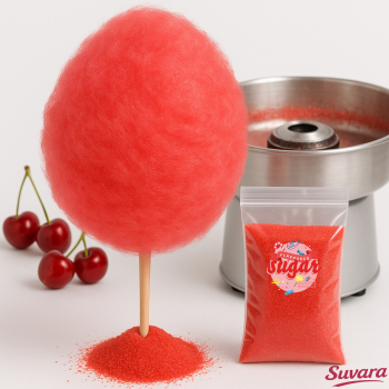 100 g Zuckerwatte Rot Kirsche Aromazucker