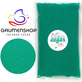 Bunter Zucker Grün - Türkis 250 g