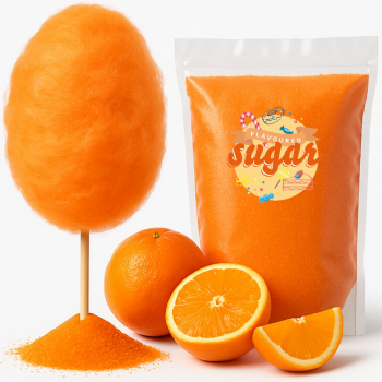 250 g Zucker für Zuckerwatte Apfelsine Orange