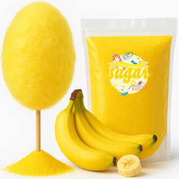 500 g Zuckerwatte Zucker Banane Gelb