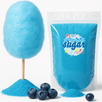 500 g Zuckerwatte Zucker Heidelbeere Blau