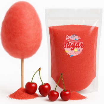 500 g Zuckerwatte Zucker Kirsche Rot