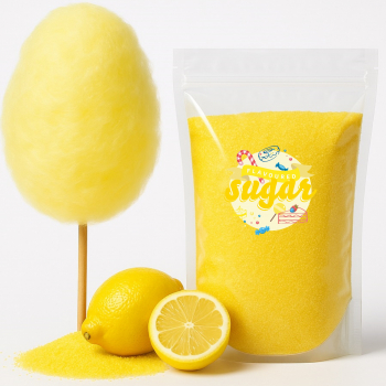 500 g Zuckerwatte Zucker Zitrone Gelb