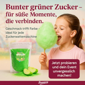 250 g Zuckerwatte Apfel Gruen