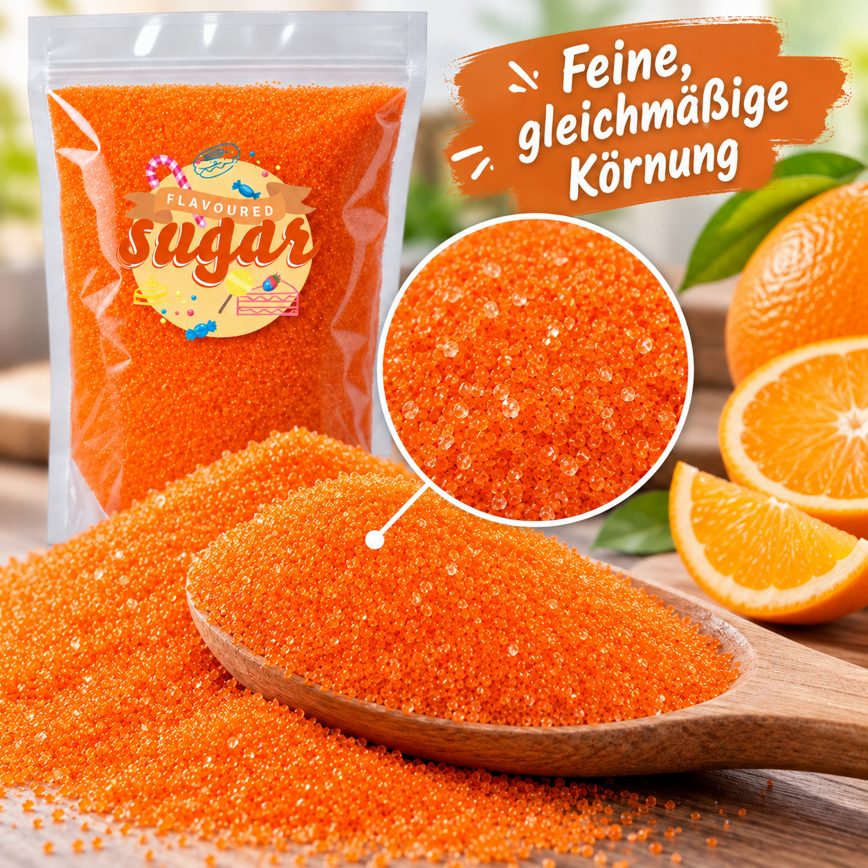 Feine Zuckerstruktur