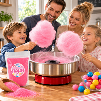Aromazucker Zuckerwatte Zucker Bubble Gum Rosa 1 kg