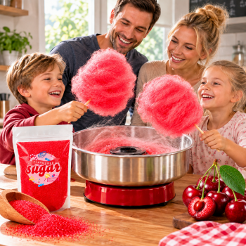 Aromazucker Zuckerwatte Zucker Kirsche Rot 250 g