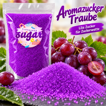 Aromazucker Zuckerwatte Zucker Traube Lila 1 kg