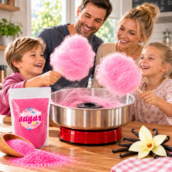 Aromazucker Zuckerwatte Zucker Vanille Pink 1 kg