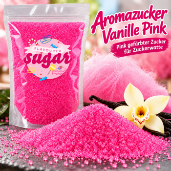 Aromazucker Zuckerwatte Zucker Vanille Pink 100 g