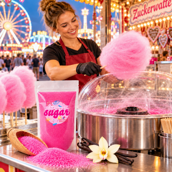 Aromazucker Zuckerwatte Zucker Vanille Pink 100 g
