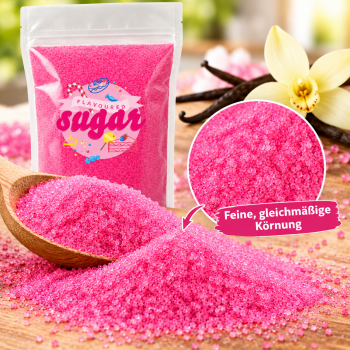 Aromazucker Zuckerwatte Zucker Vanille Pink 100 g