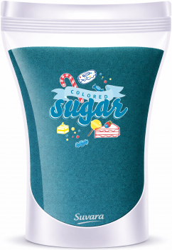 Bunter Zucker Blau - Türkisblau 250 g