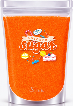 Bunter Zucker Orange 250 g