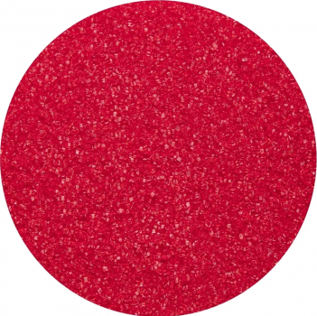 Preview: SUVARA Farbzucker Weihnachtsrot 100g – Dekorzucker für Zuckerwatte, Popcorn, Torten und festliche Dessertdekorationen.