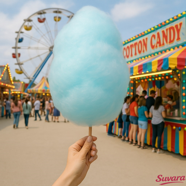 100g Zuckerwatte Heidelbeere Blau