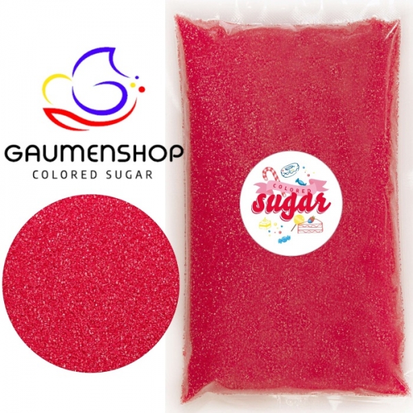 1kg Bunter Zucker Dekorzucker Rot
