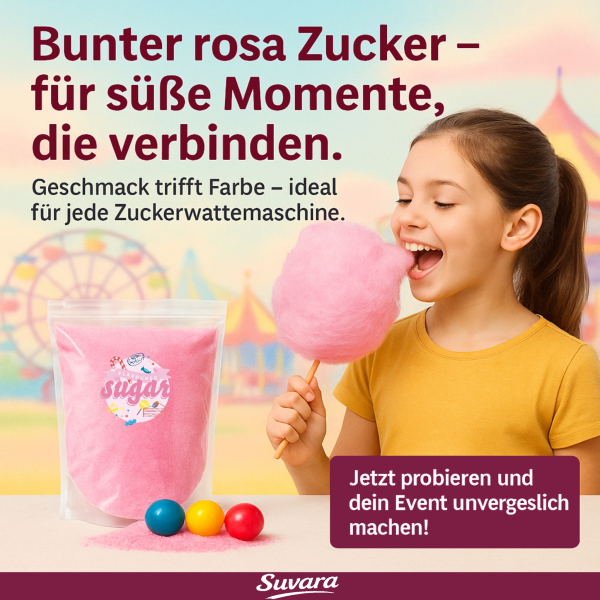 1 kg Zuckerwatte Bubble Gum Pink