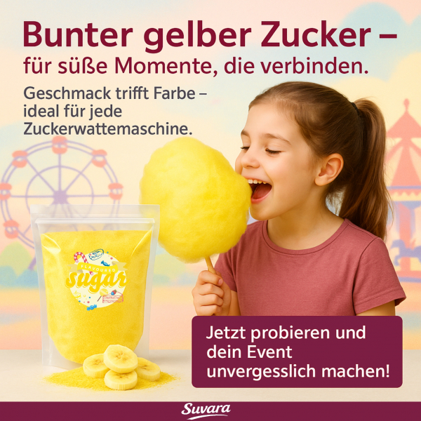 500 g Zuckerwatte Banane Gelb