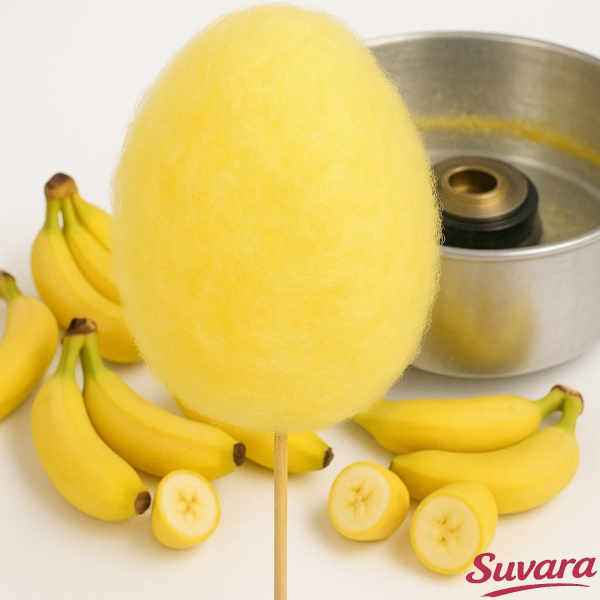 500 g Zuckerwatte Gelb Banane Aromazucker