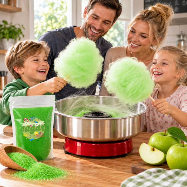 Aromazucker Zuckerwatte Zucker Apfel Grün 250 g