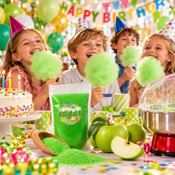 Aromazucker Zuckerwatte Zucker Apfel Grün 250 g