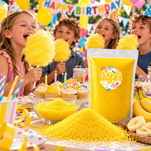 Aromazucker Zuckerwatte Zucker Banane Gelb 500 g