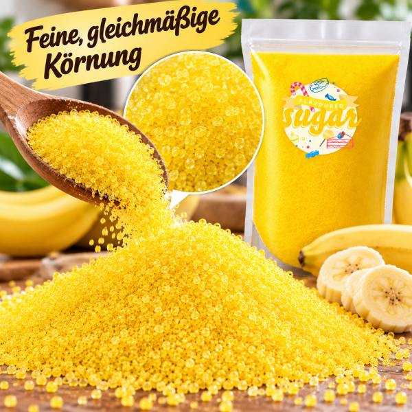 Aromazucker Zuckerwatte Zucker Banane Gelb 500 g