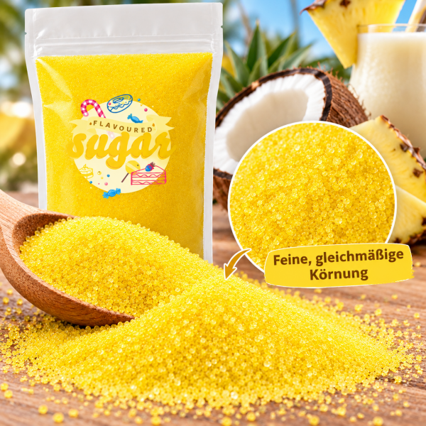 Aromazucker Zuckerwatte Zucker Pina-Colada Gelb 100 g
