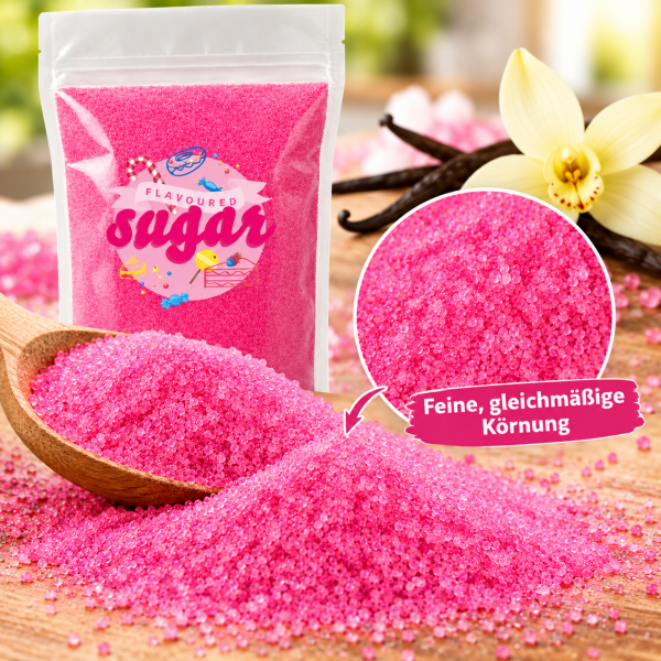 Aromazucker Zuckerwatte Zucker Vanille Pink 100 g