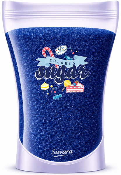 SUVARA Farbzucker Navyblau 1kg – vielseitiger Streuzucker für Candy Bar, große Events und professionelle Backdekoration.
