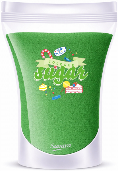 SUVARA Farbzucker Mintgrün 250g – dekorativer Dekorzucker für Candy Bar, Sweet Table und stilvolle Backideen.