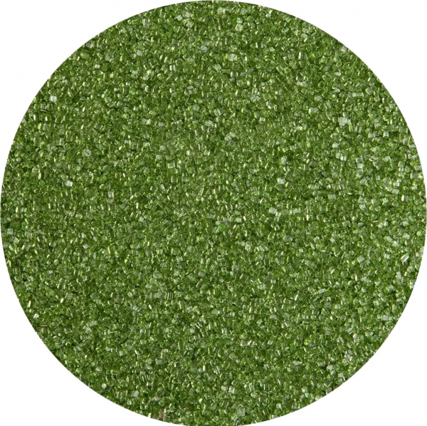 SUVARA Farbzucker Moosgrün 250g – Dekorzucker für Zuckerwatte, Popcorn, Torten und stilvolle Dekorationen.