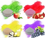 FAMILY SET Aromazucker Dekorzucker Set Apfel Gruen Erdbeer Rot Pina Colada Gelb Traube Lila 1 KG