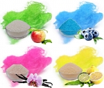 FAMILY SET Aromazucker Dekorzucker Apfel Gruen Heidelbeere Blau Vanille Pink Zitrone Gelb 1 KG