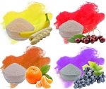 PROFI SET Aromazucker Dekorzucker Banane Gelb Kirsche Rot Apfelsine Orange Traube Lila 4 KG